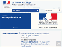 Tablet Screenshot of ambafrance-cg.org